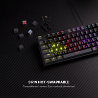 Fantech ATOM TKL MK876v2 Double Injection Keycaps Mechanical Keyboard