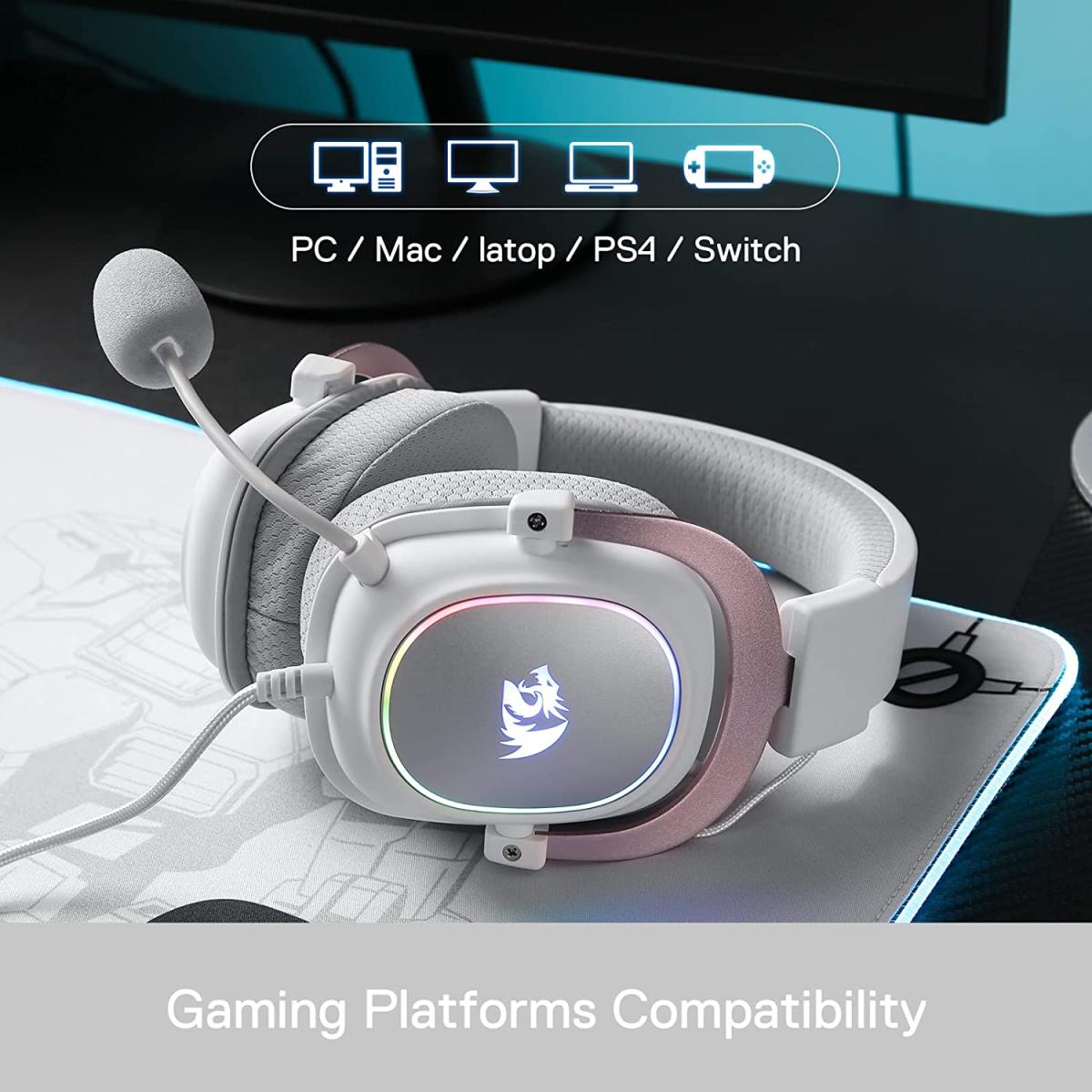 Redragon H510 ZEUS-X RGB White Wired Gaming Headset