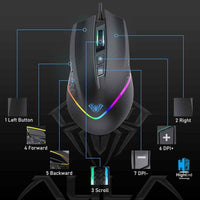 AULA F805 USB Gaming Mouse