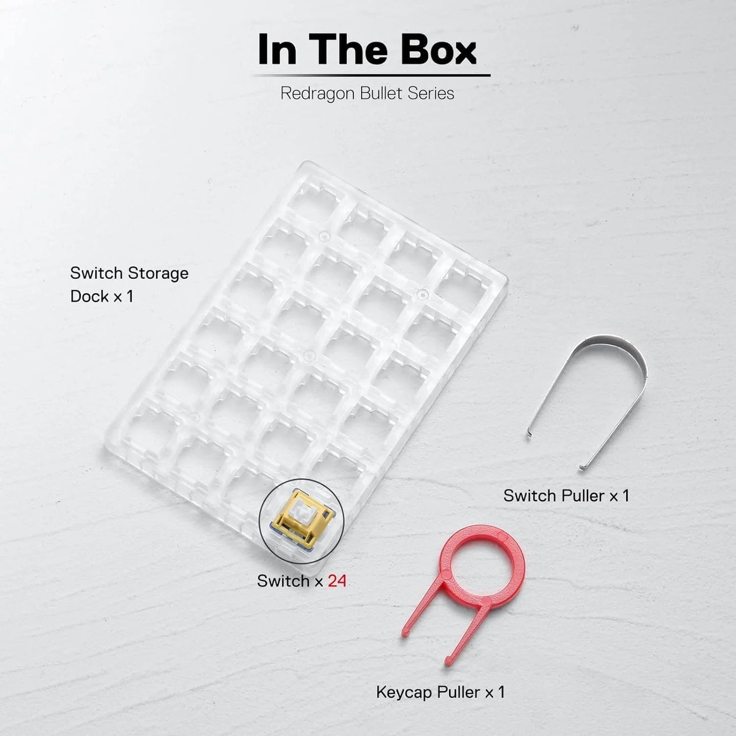 Redragon A113 Bullet-B Tactile Mechanical Switch, 3-Pin Plate Mounted Blue Switches Equivalent