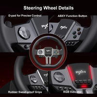 PXN-V9 Gen2 Steering Wheel Gaming, Steering Wheel Xbox PC, 270/900° Car Simulation with Dual-Mode, 3-in-1 Pedals and Shifter Bundle for PC, PS4, PS3,Xbox One, Xbox Series X/S,Switch,