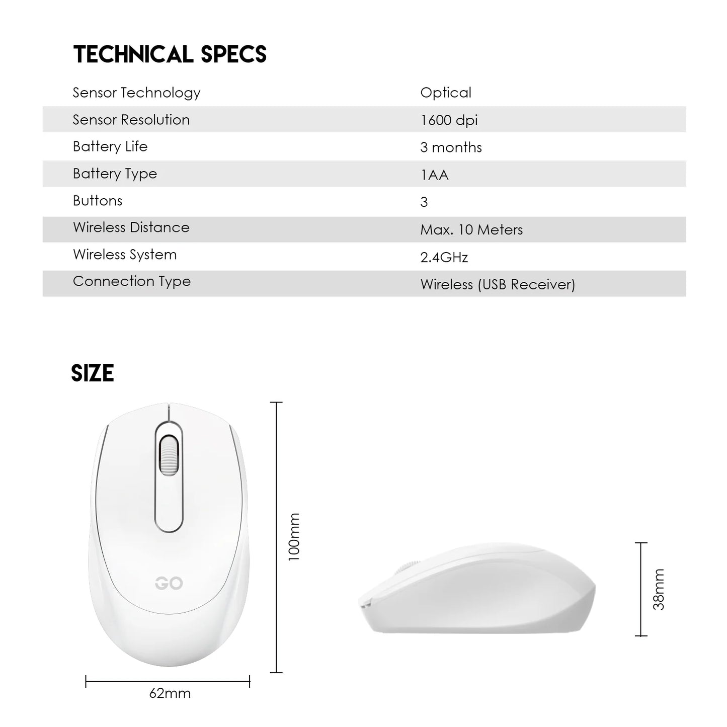 Fantech W603 Go Wireless Mouse