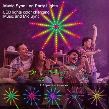 Firework Night Lamp RGB Bluetooth Music Sound