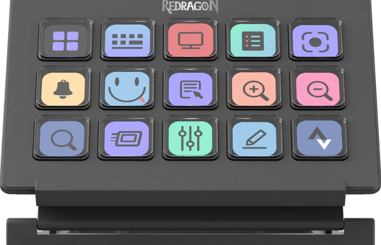 Redragon Streamcraft 15 Customizable Led Keys