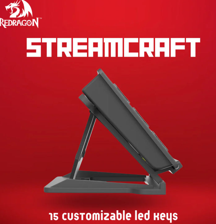 Redragon Streamcraft 15 Customizable Led Keys