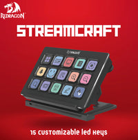 Redragon Streamcraft 15 Customizable Led Keys