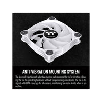 Thermaltake Pure 12 (3-Fan Pack) ARGB Sync/Analog Controller TT Premium Edition PWM Case/Radiator Fan - White