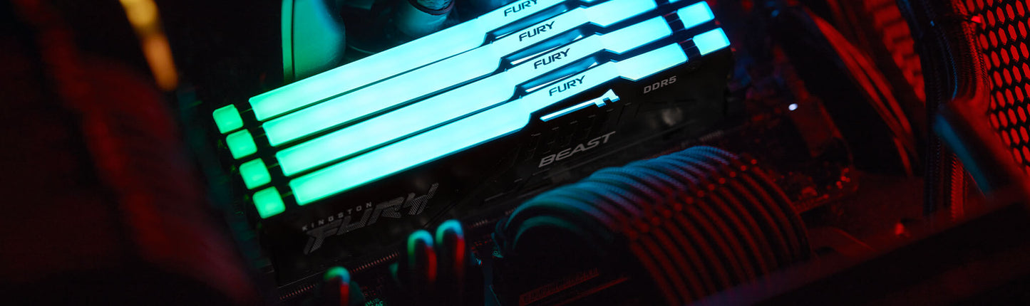 Kingston 16 GB RAM FURY HyperX Beast 3200MT/s DDR4 RGB Memory Style and Performance