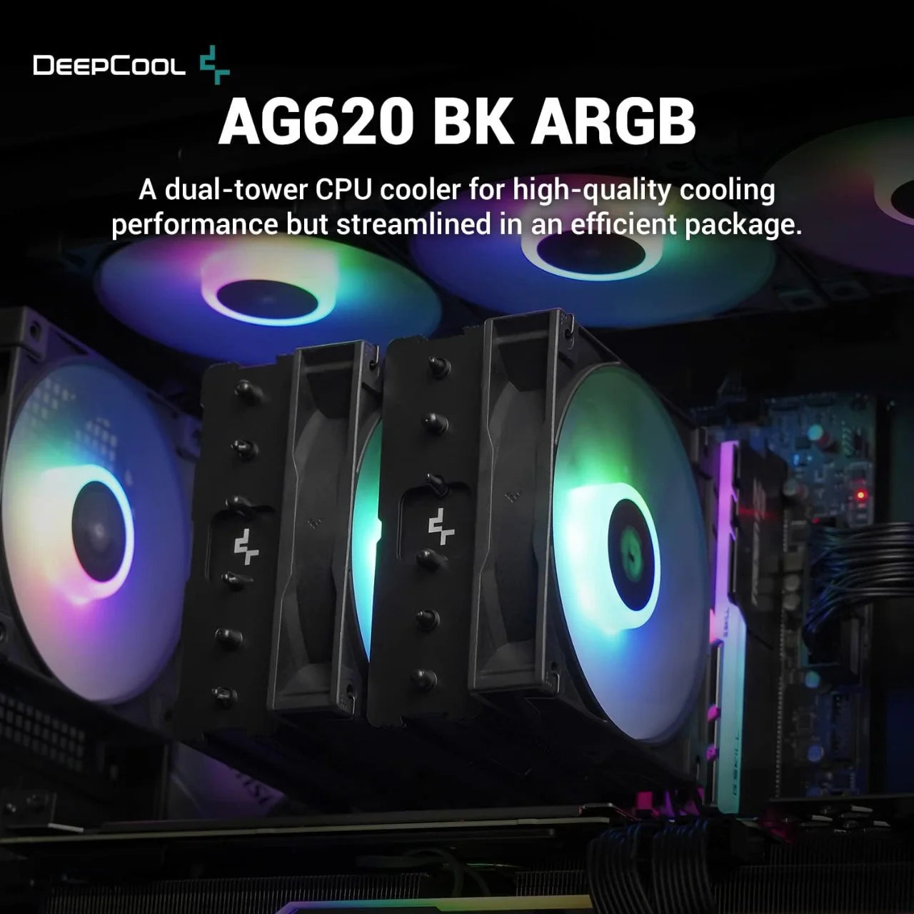 The DeepCool AG620 DIGITAL BK ARGB