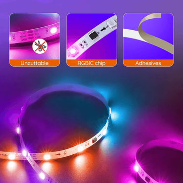 Dream Color LED Strip Lights 5M with Remote Controller Waterproof