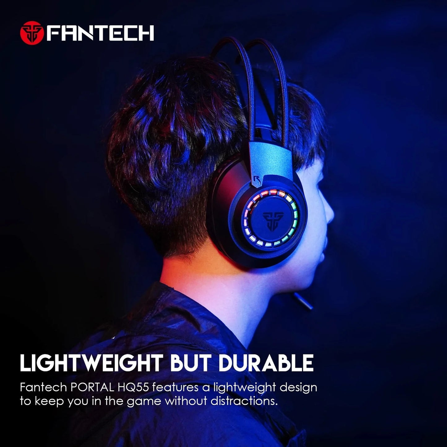 Fantech PORTAL HQ55 3.5mm Jack Headset Gaming RGB