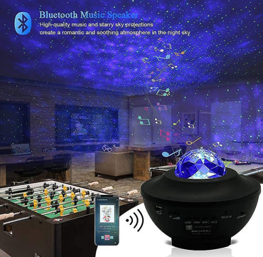 Starry Night Light Projector For Bedroomsky Galaxy Projector Ocean Wave Projector Light With Remote Control & Bluetooth Music Speaker, As Gifts For Bi