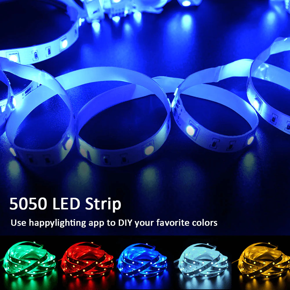 LED Strip Light 5M RGB 5050 Flexible Ribbon With App Control