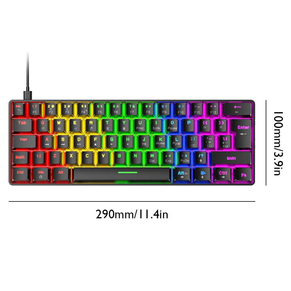 T60 Mechanical Gaming Keyboard 60% ( black )