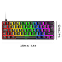 T60 Mechanical Gaming Keyboard 60% ( black )