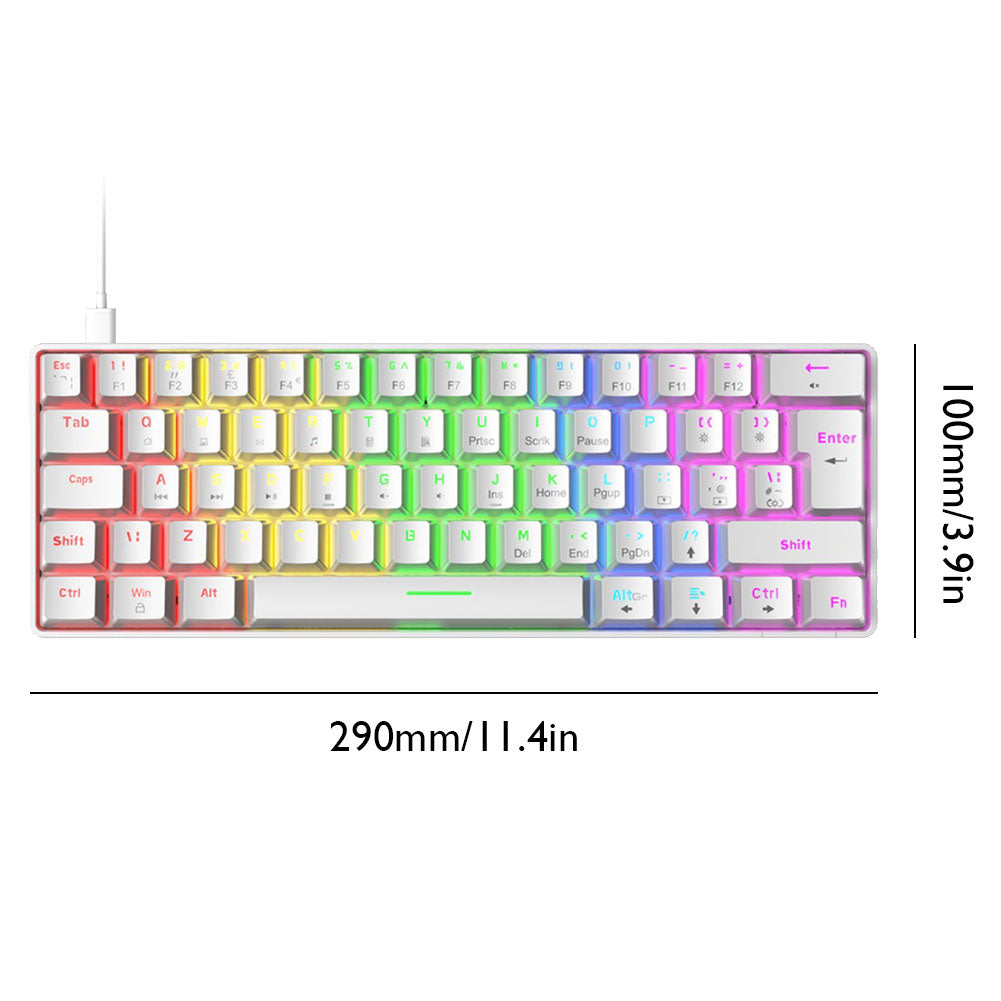 T60 Mechanical Gaming Keyboard 60% ( White )